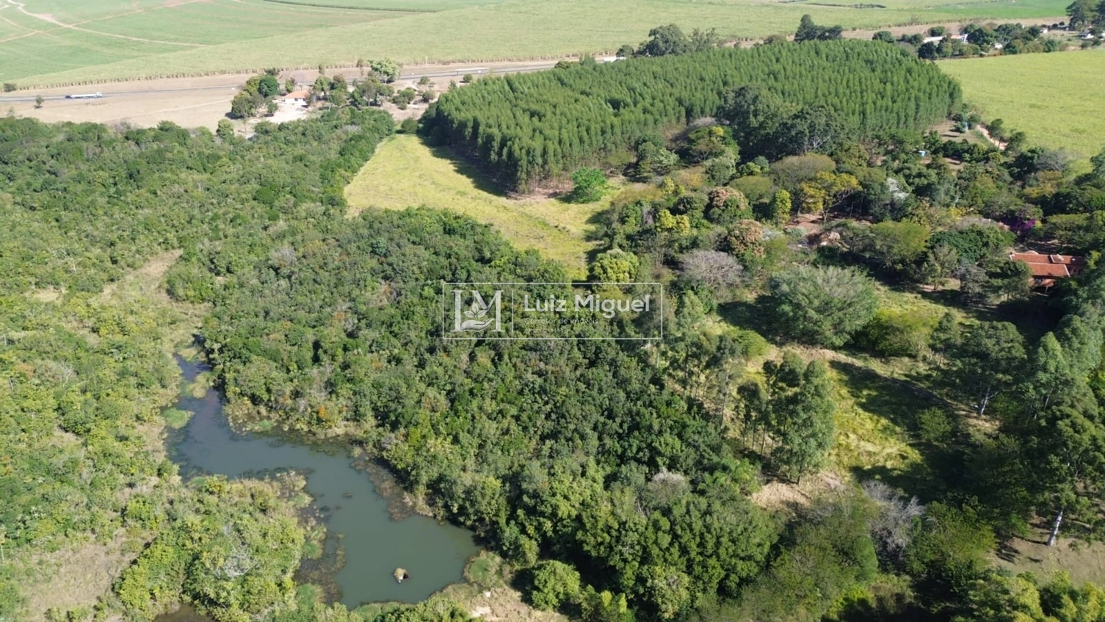 9,38 alqueires em Jaú com 5 alqueires arrendados para eucalipto, com casa sede, rica em agua com Lago e roda d'agua